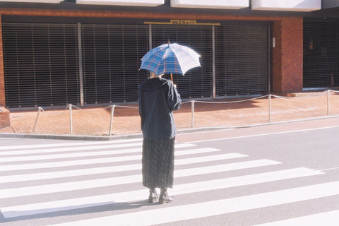 日傘　40cm　BLUE CK　