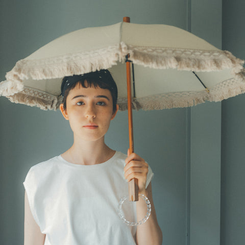 P-01 日傘フリンジ大40cm